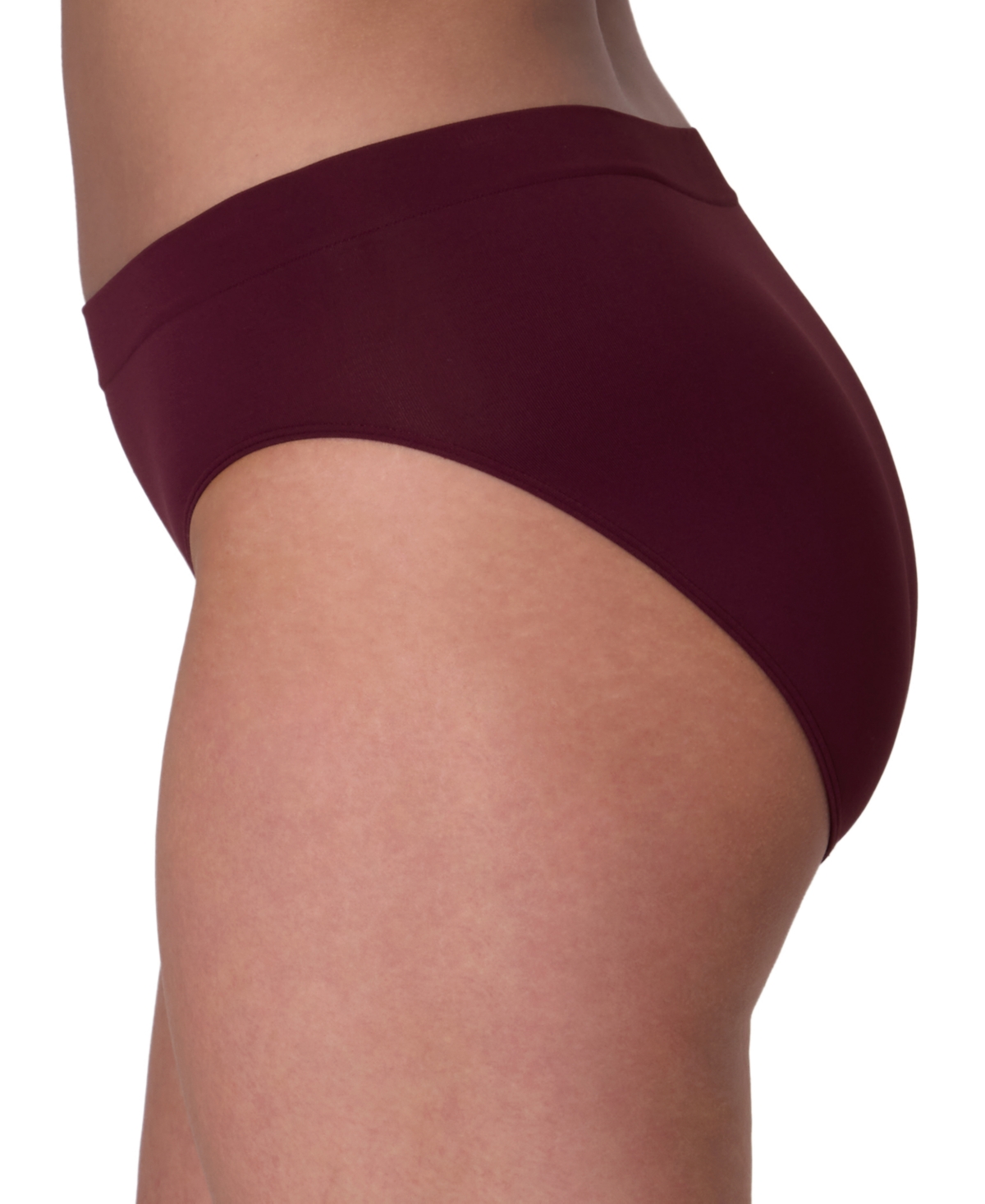 Bali One Smooth U All-over Smoothing Hi Cut Brief Underwear 2362 In Burgundy