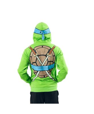 TEENAGE MUTANT NINJA TURTLES Leonardo Long Sleeve Men's Green Cosplay Hoodie-Medium