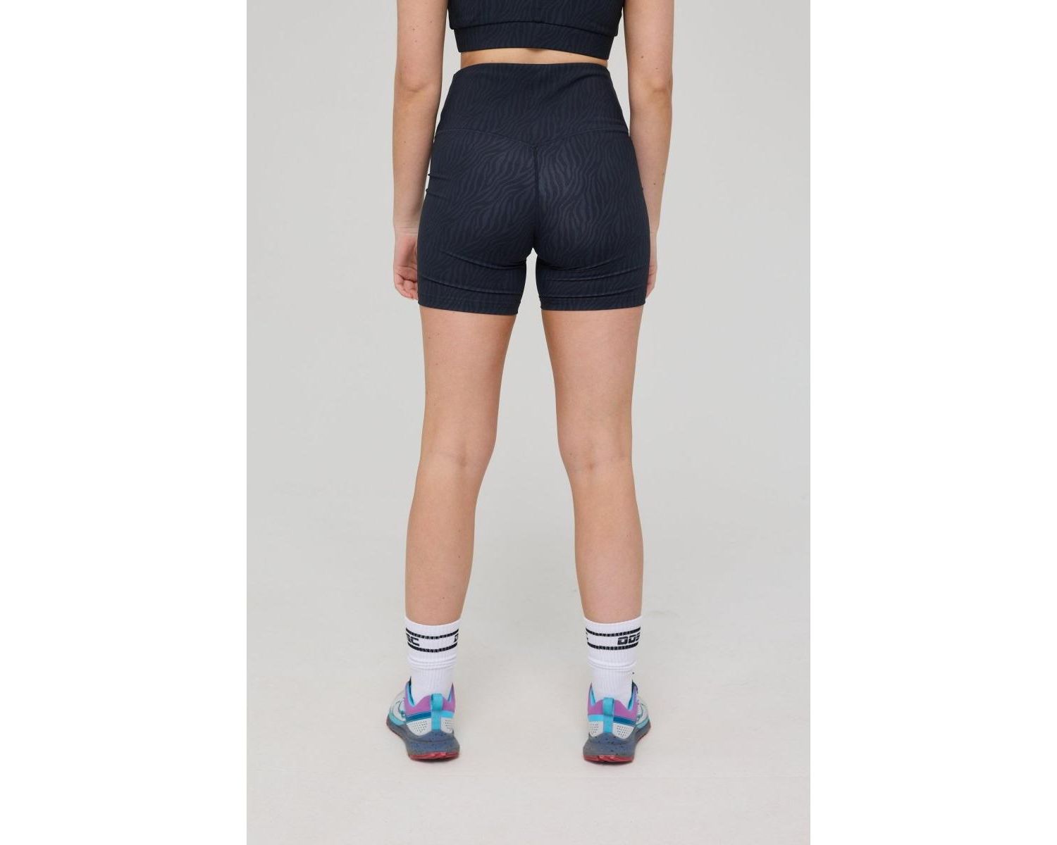Infinite High Waisted Shorts - Black Tiger
