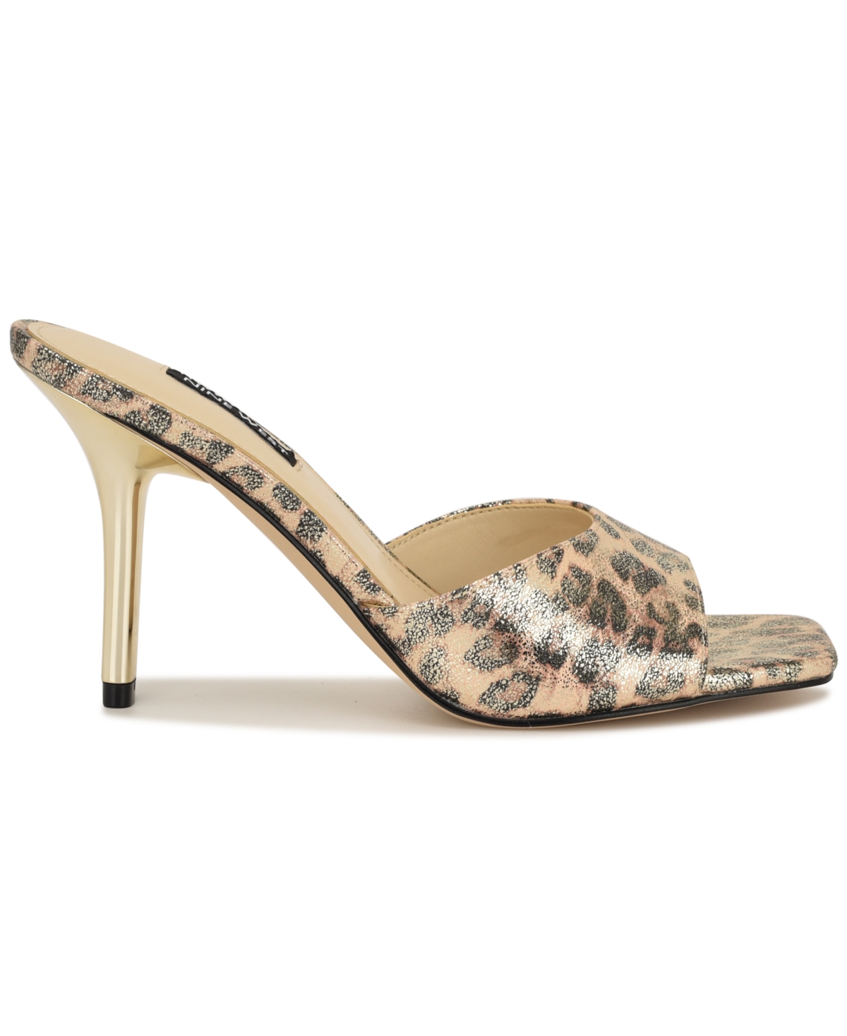 Nine West Women's Disko Square Toe Stiletto Sandals In Gold