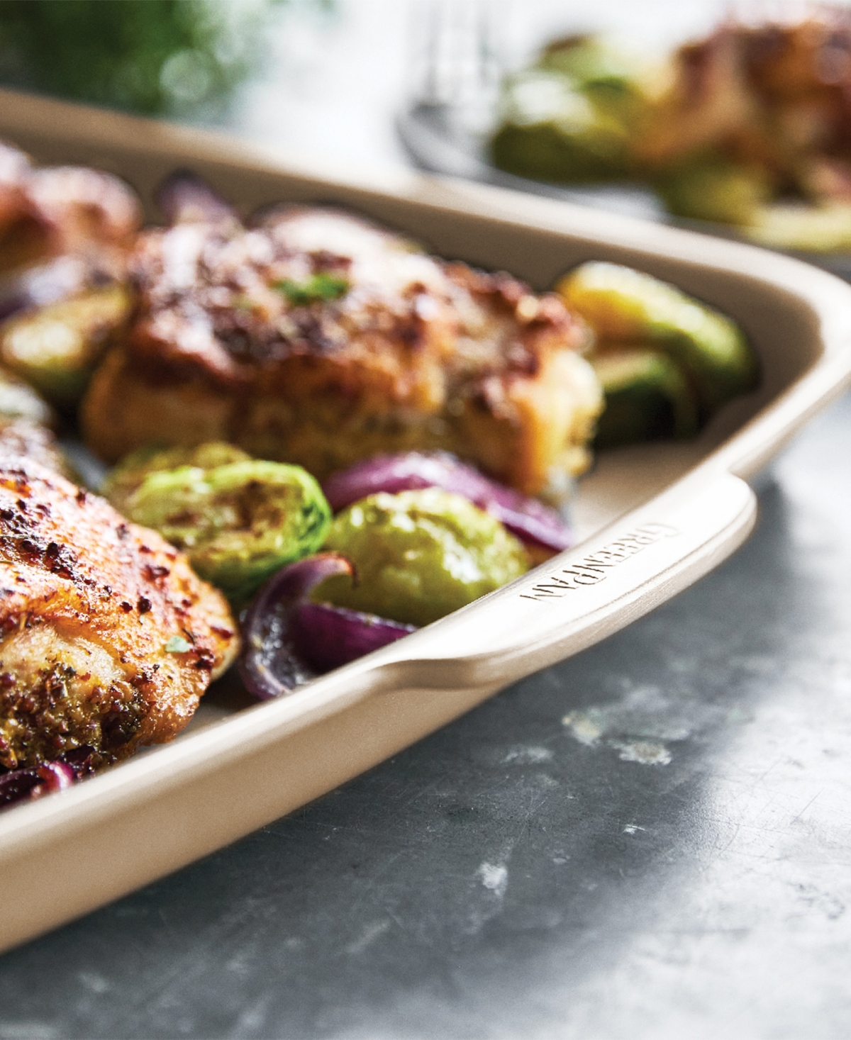 Greenpan Premiere Ceramic Nonstick Ovenware Half Sheet Baking Pan In Brown