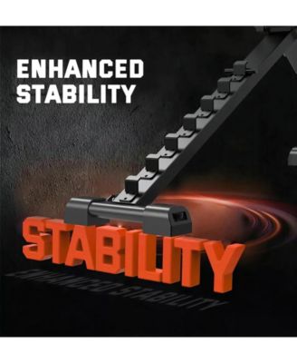 650LB Adjustable Weight Bench for Full Body Workout, Fast Folding Design