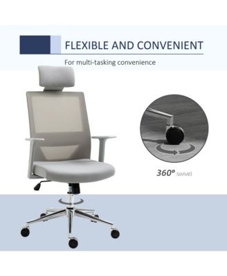 Swivel Office Chair Task Chair w/ Adjustable Height, Headrest,