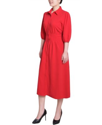 Women's Elbow Sleeve Midi Dress