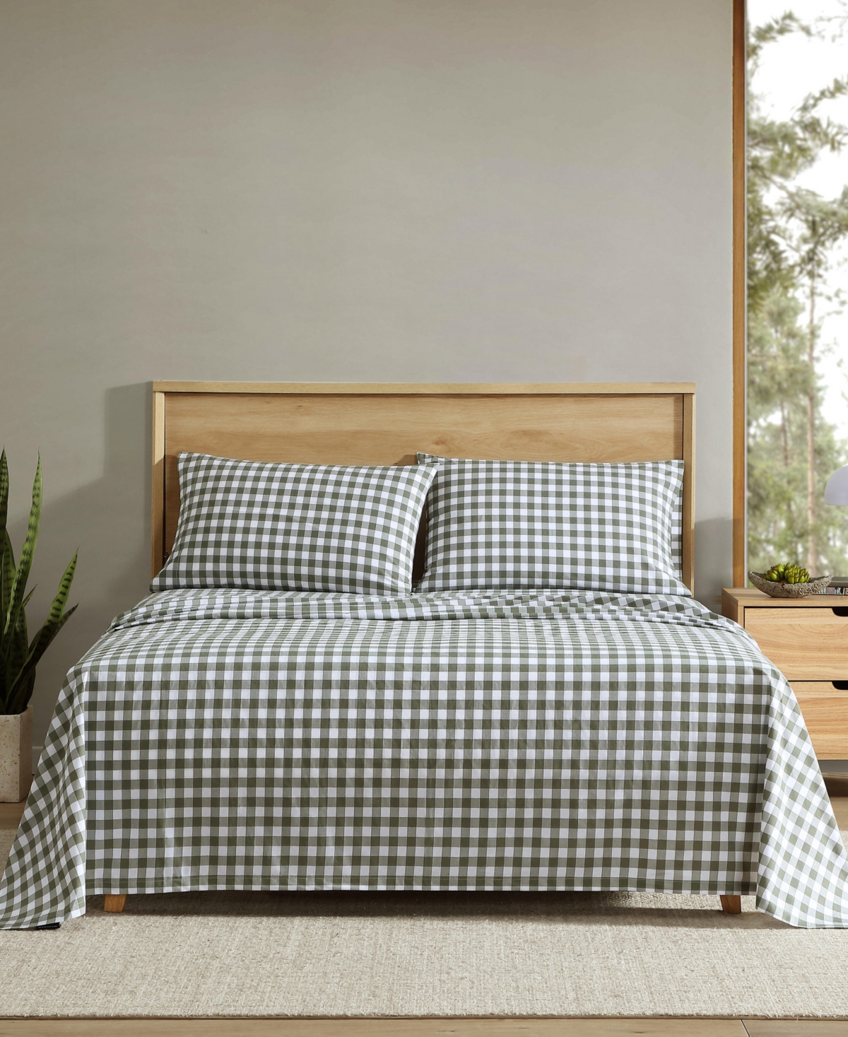 Eddie Bauer Printed 100% Cotton Percale 3-pc. Sheet Set, Twin In Green