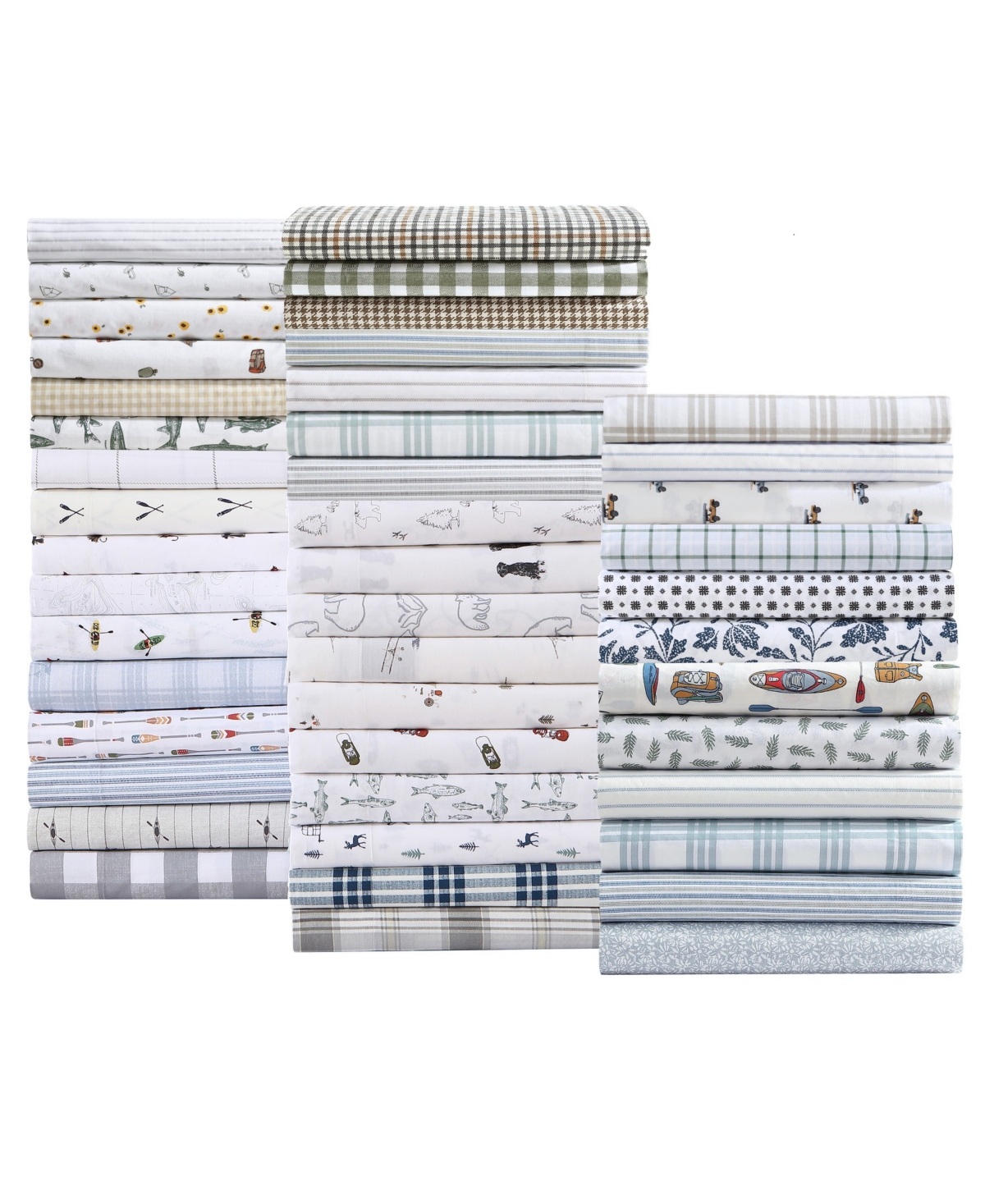 Eddie Bauer Printed 100% Cotton Percale 4-pc. Sheet Set, Queen In Multi