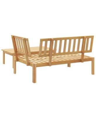Pallet Sofa Set Natural Wood Solid Acacia Wood 52.4x36.2x27.2 in
