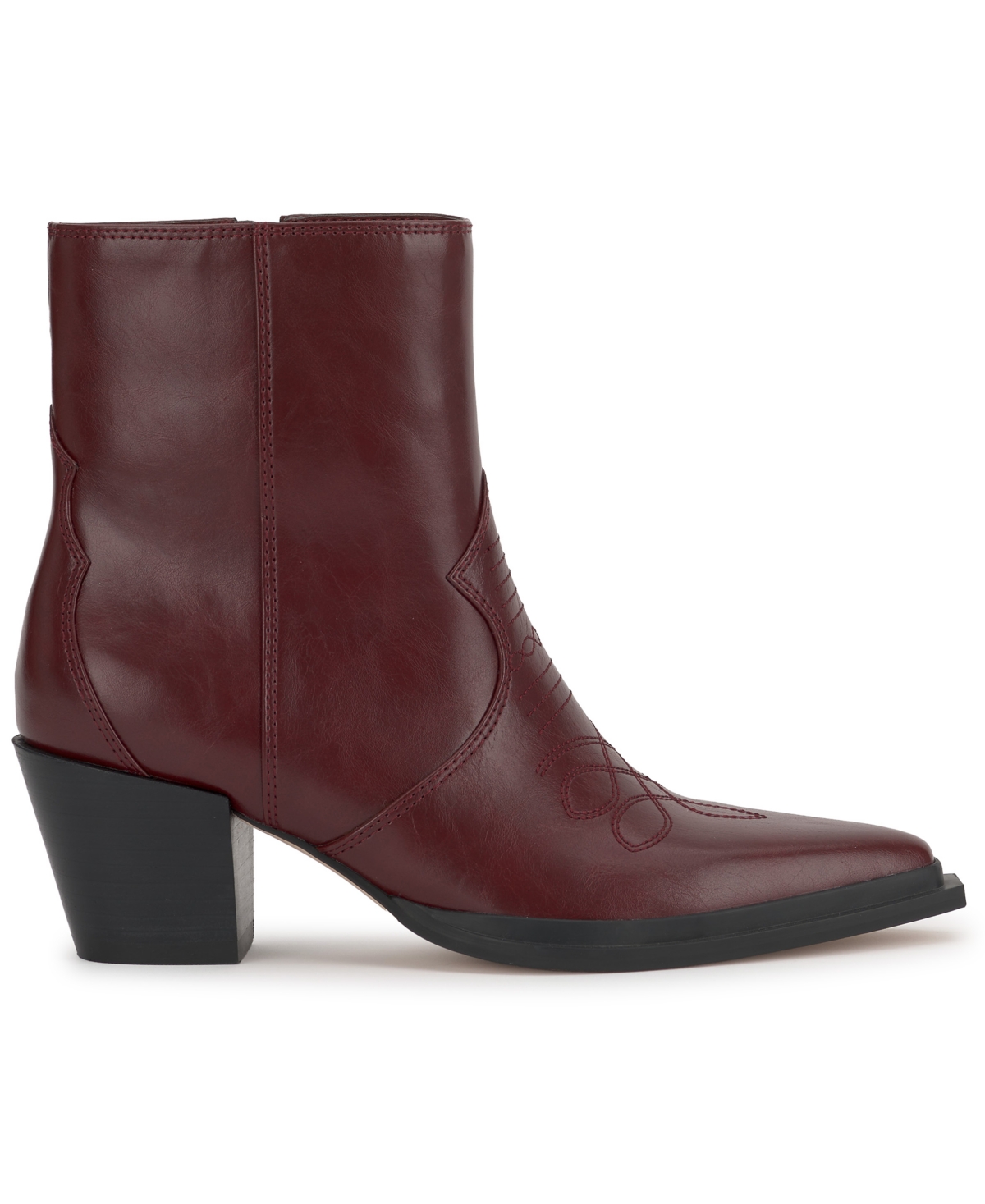 Jessica Simpson Women's Helvona Western Ankle Booties In Burgundy
