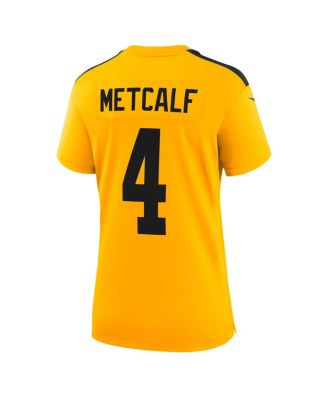 Women's DK Metcalf Gold Pittsburgh Steelers Alternate 1933 Throwback Game Jersey