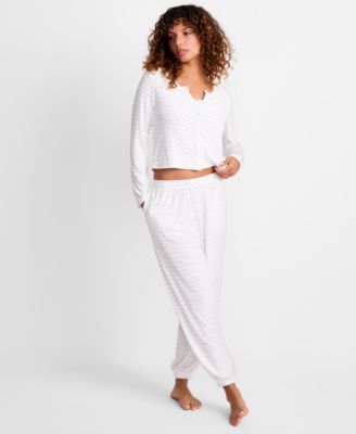 Women's Solid Knit 3-Pc. Pajama Set, Macy's Exclusive