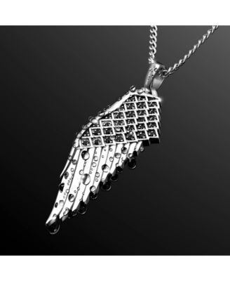 Men's Wing Pendant Necklace – Silver