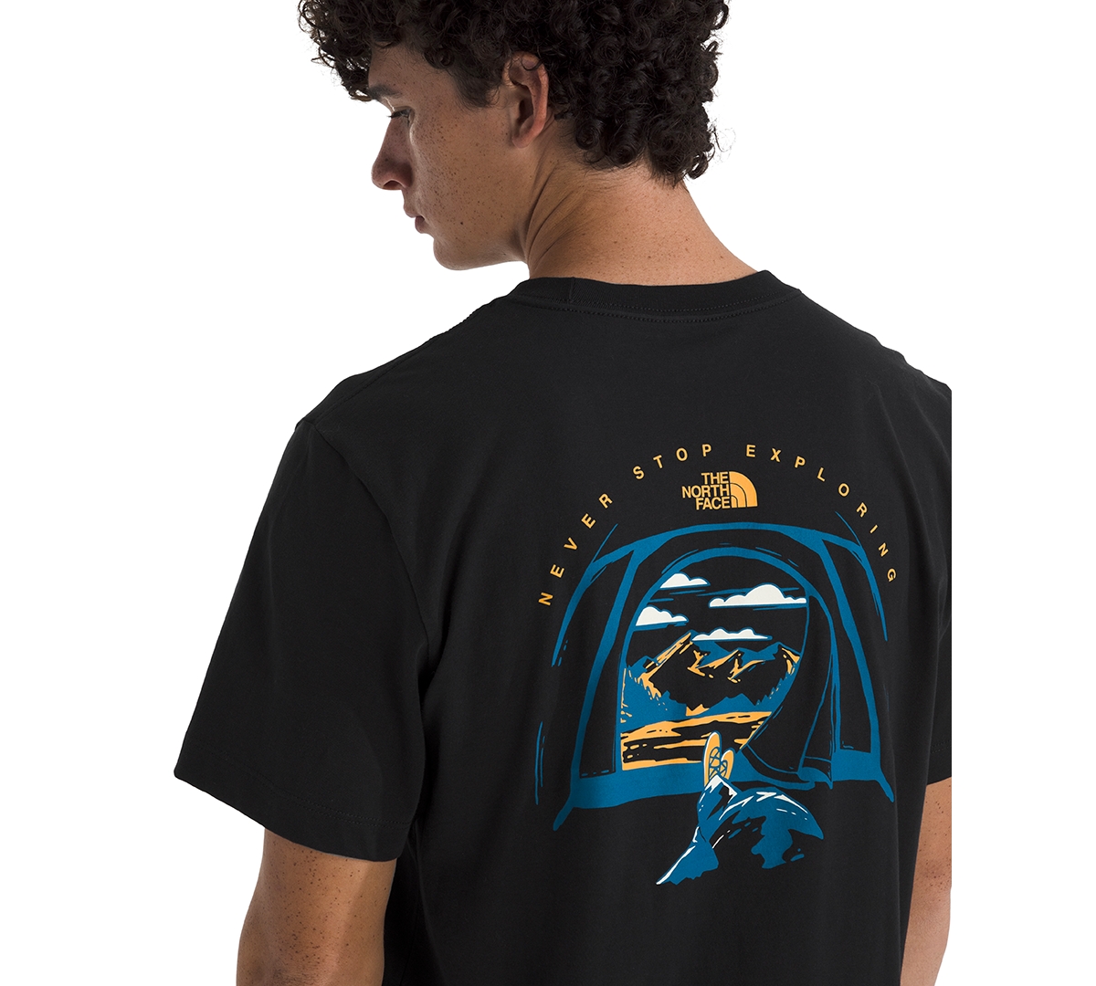 The North Face Ss Collage Tee In Black