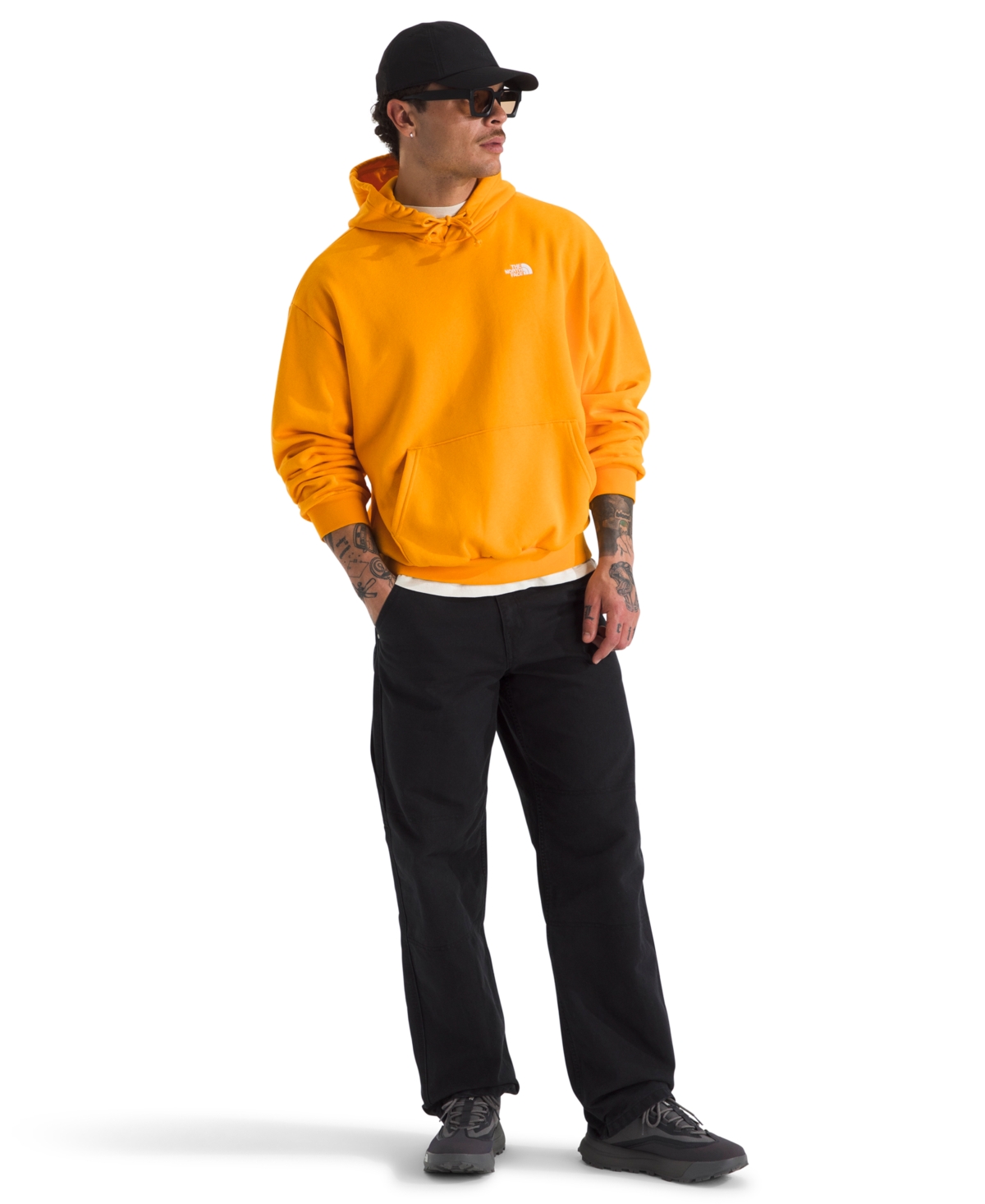 The North Face Men's Evolution Simple Dome Oversized Hoodie In Yellow