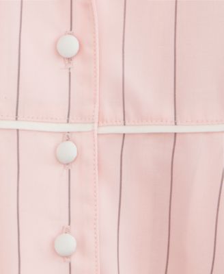 Women's Pin Stripe Romantic Flounce Short Pajama Set, Macy's Exclusive