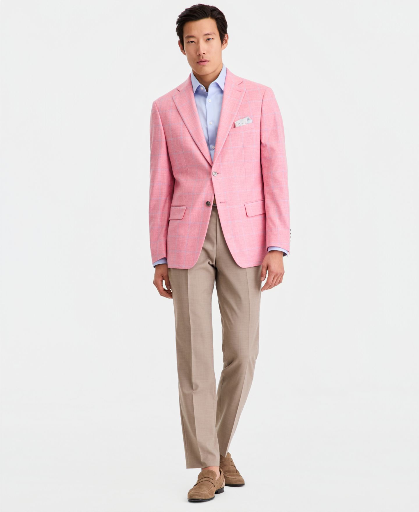 Мужской пиджак Tallia Slim-Fit Patterned Blazer, цвет: Светлый красный — фото 2