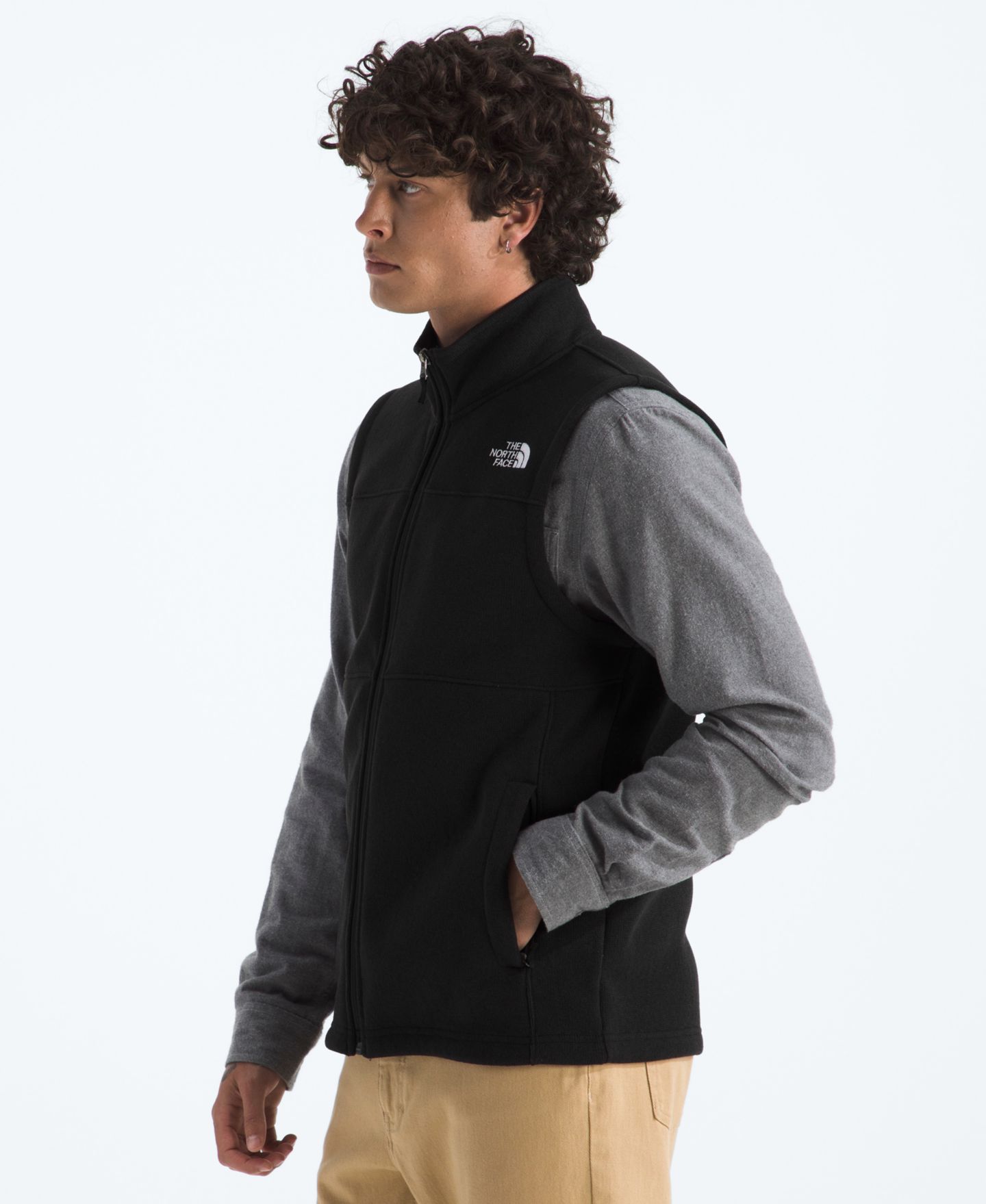 Мужской жилет The North Face Gordon Lyons, цвет: Чёрный меланжевый — фото 3