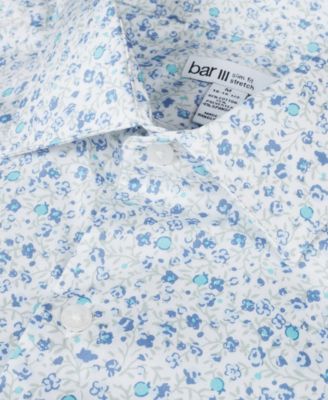 Men's Front Floral Print Dress Shirt, Macy's Exclusive
