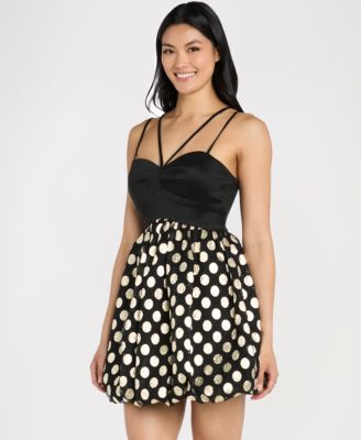 Women's Metallic Dots Short Dress