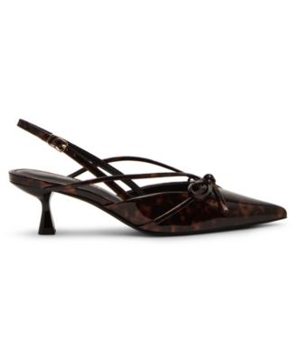 Women's Vixen Bow Slingback Kitten Heel Pumps