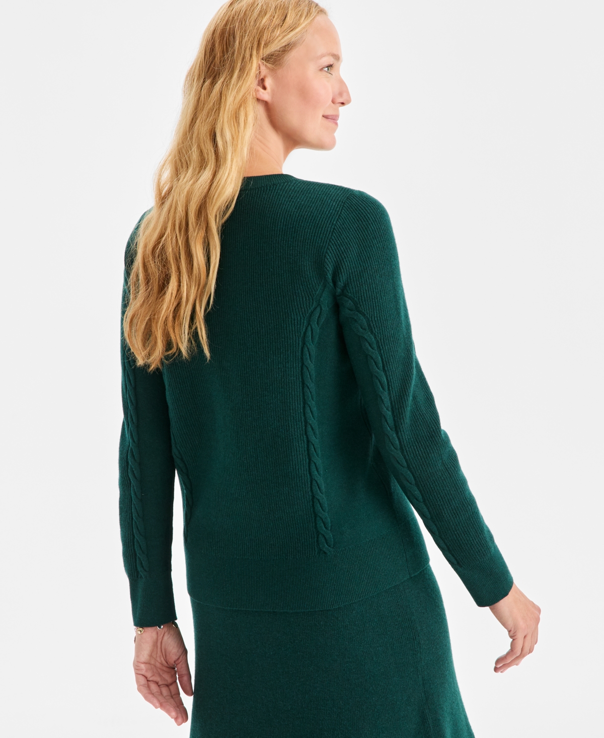 Style & Co Women's Ribbed Cable-Knit Sweater, Macy's Exclusive