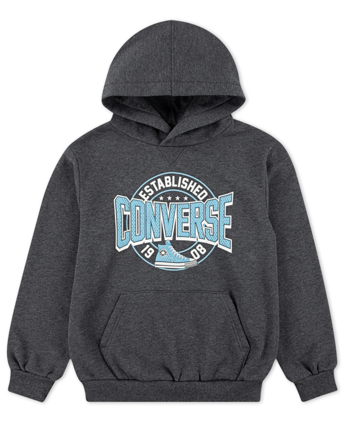 Converse Kids' Big Boys Heritage Established Pull On Hoodie In Black