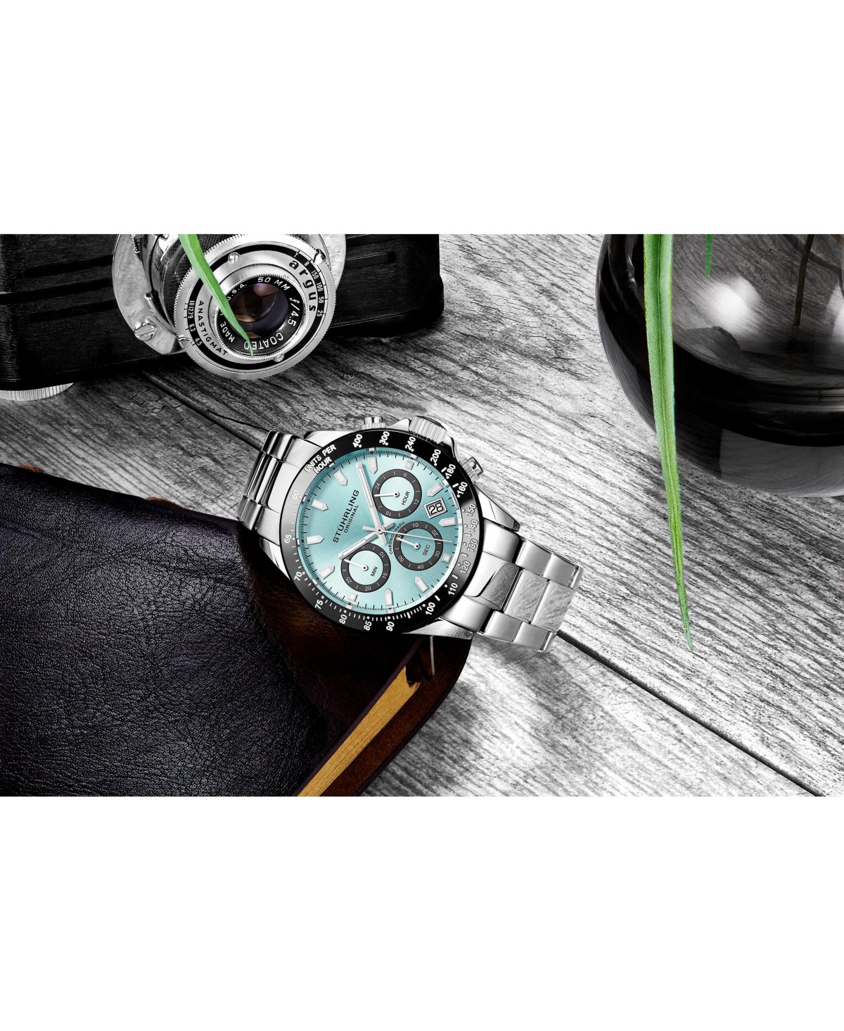 Мужские часы-хронограф Stuhrling 3960 Ice Blue — фото 5