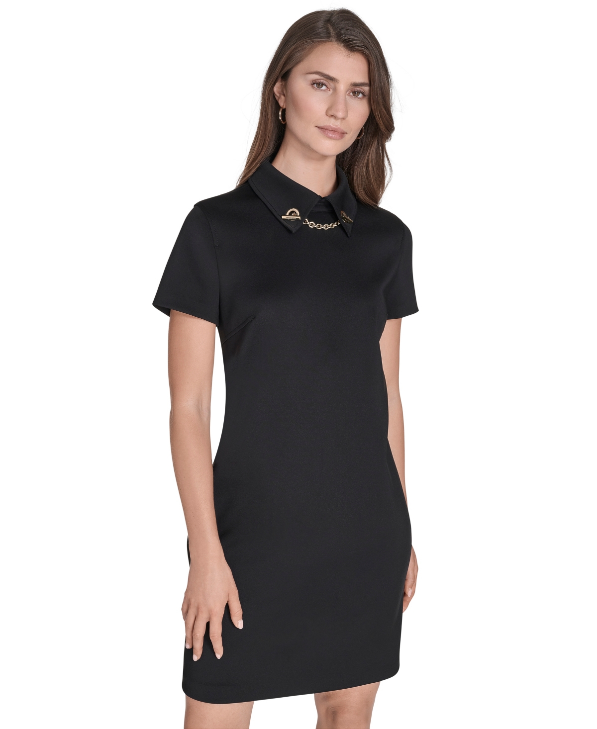 Halston Women's Collared Neck Dress
