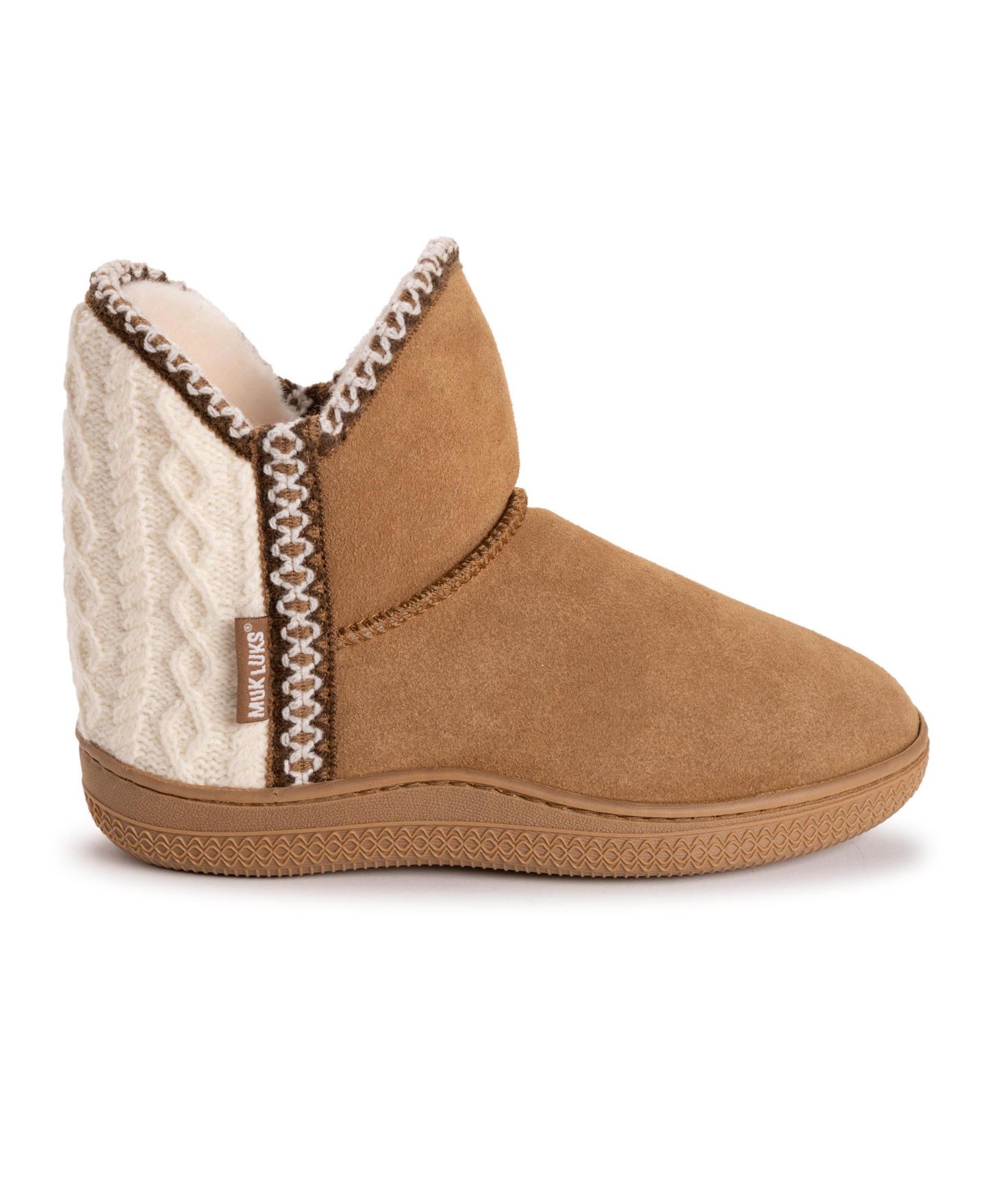Женские тапочки MUK LUKS Amira Paige Slipper, цвет: Серо-коричневый — фото 2