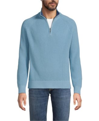 Lands' End Men's Drifter Quarter Zip Sweater - Macy's