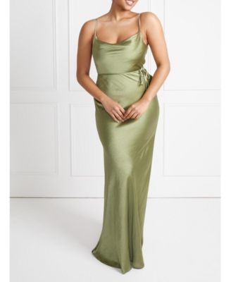 Cami Cowl Front Satin Bridesmaid Dress