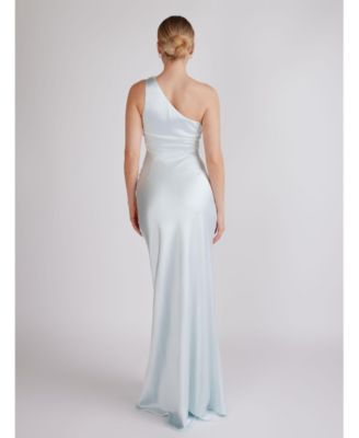 Women's One Shoulder Satin Bridesmaid Dress