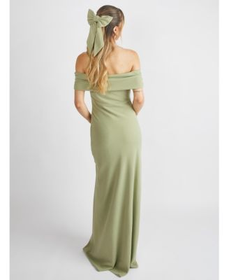Women's Bardot Gathered Crepe Bridesmaid Dress