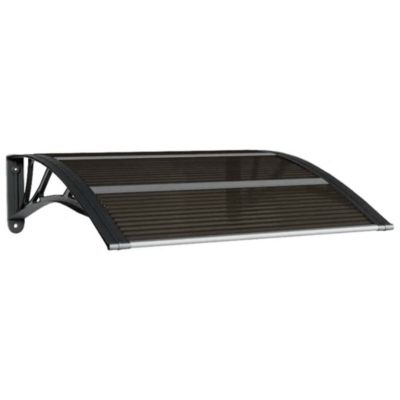 Door Canopy Black Polycarbonate Medium Durable Door Canopy