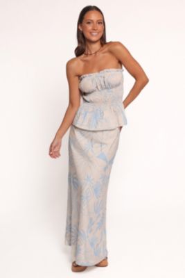 Women's Elena Strapless Top - Blue Soleil