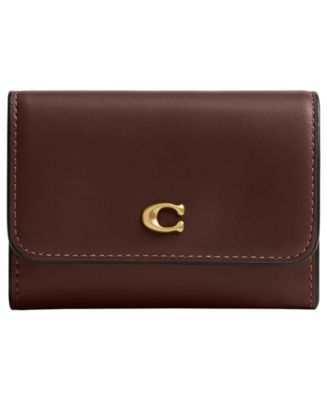 COACH Essential Leather Flap Card Case - Macy's