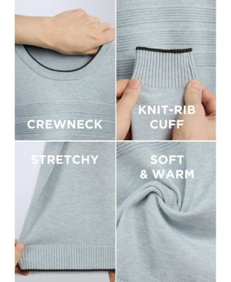 Boy's Moto Ribbing Detail Crew Neck Sweater