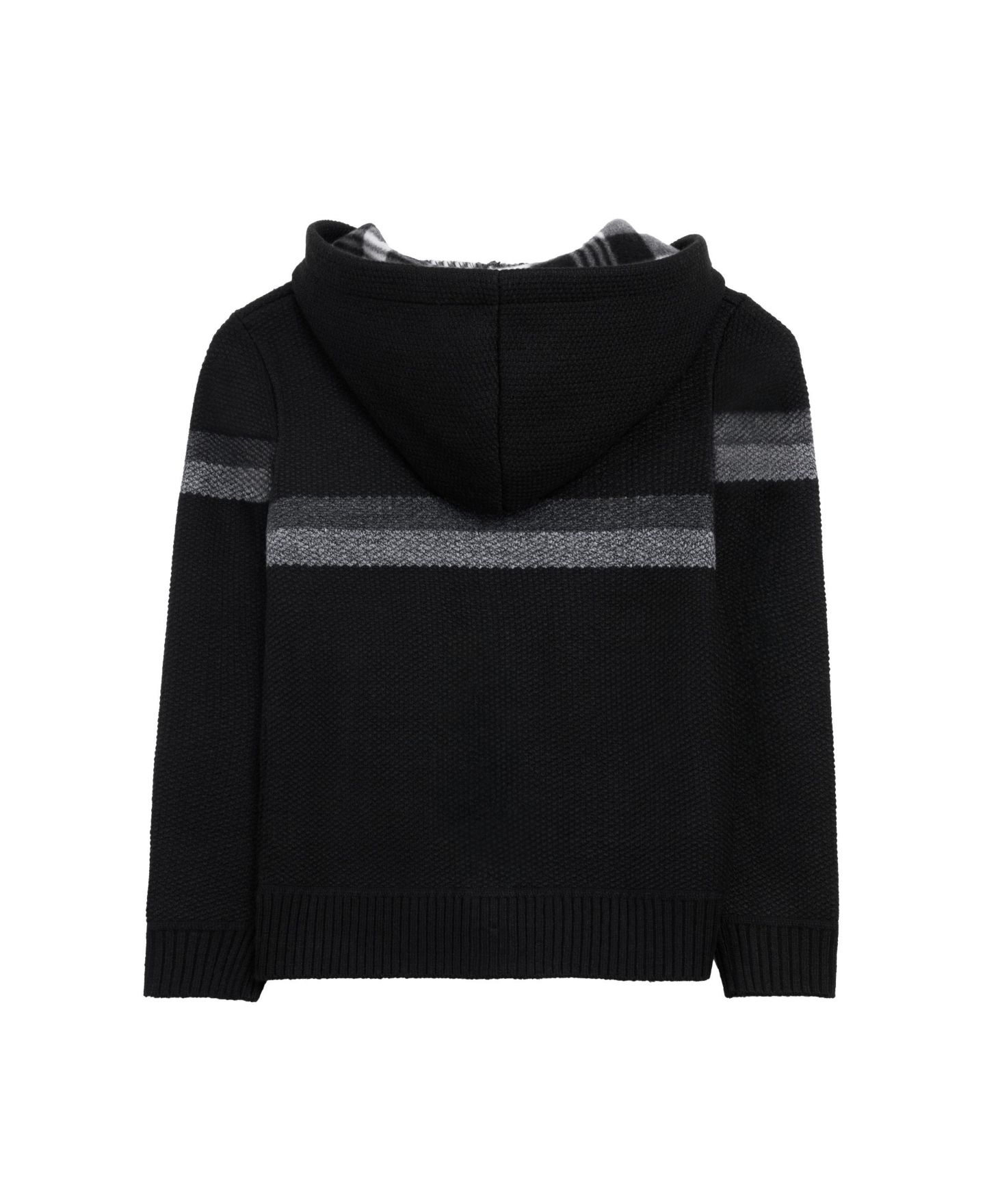 Свитер XRAY Fleece Lined Full Zip Hooded Knit Sweater Size 4-18 для мальчиков, цвет: Чёрный / Угольный — фото 2