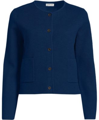 Plus Size Fine Gauge Cotton Milano Blazer Sweater