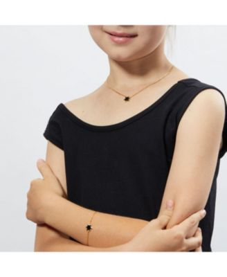 Petit Star of David Bracelet in Black