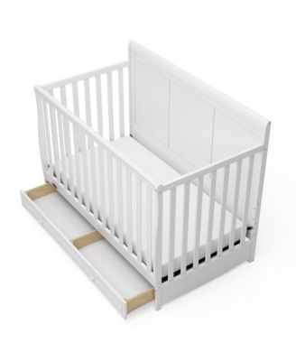 Asheville 4-in-1 Convertible Crib with Drawer (White)