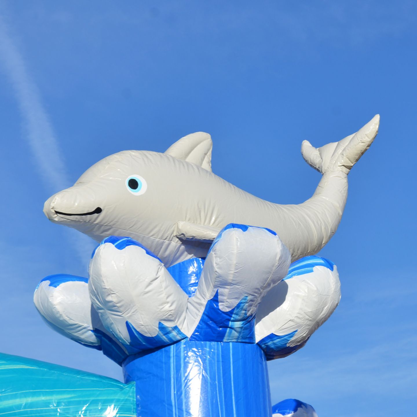 Детская игрушка Jumporange Dolphins XLD Water Slide Bounce House Inflatable Obstacle Course, 35'L x 13'W x 14'H, 6-Person Capacity, Ages 3+, цвет: Open Miscellaneous — фото 4