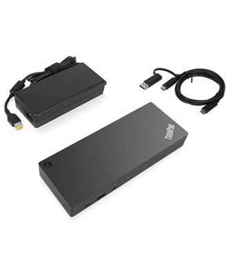 ThinkPad Hybrid USB Type-C Laptop Dock with USB Type-A Adapter, Black