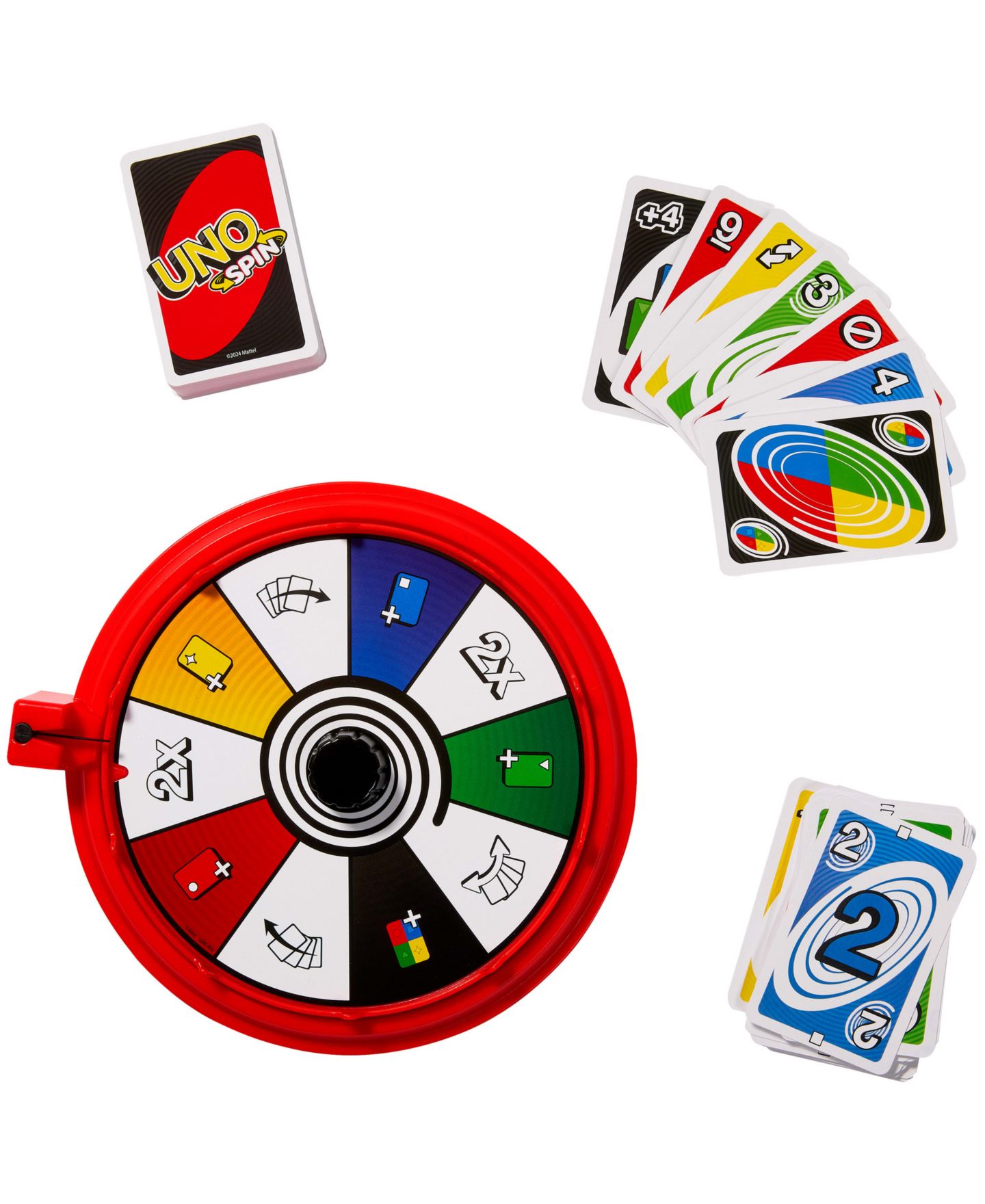Детская карточная игра Mattel UNO Spin Card Game for Kid, Adult and Family Nights, Classic Play — фото 6
