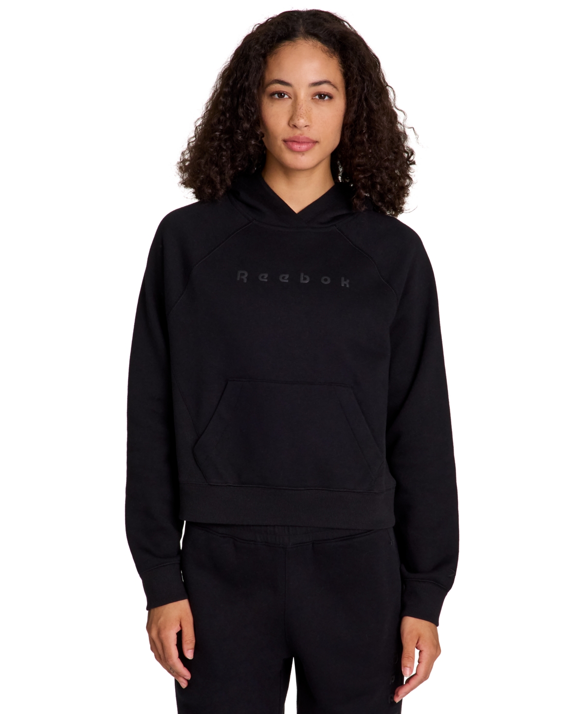 Reebok Women's Kangaroo Pocket Hoodie In Black