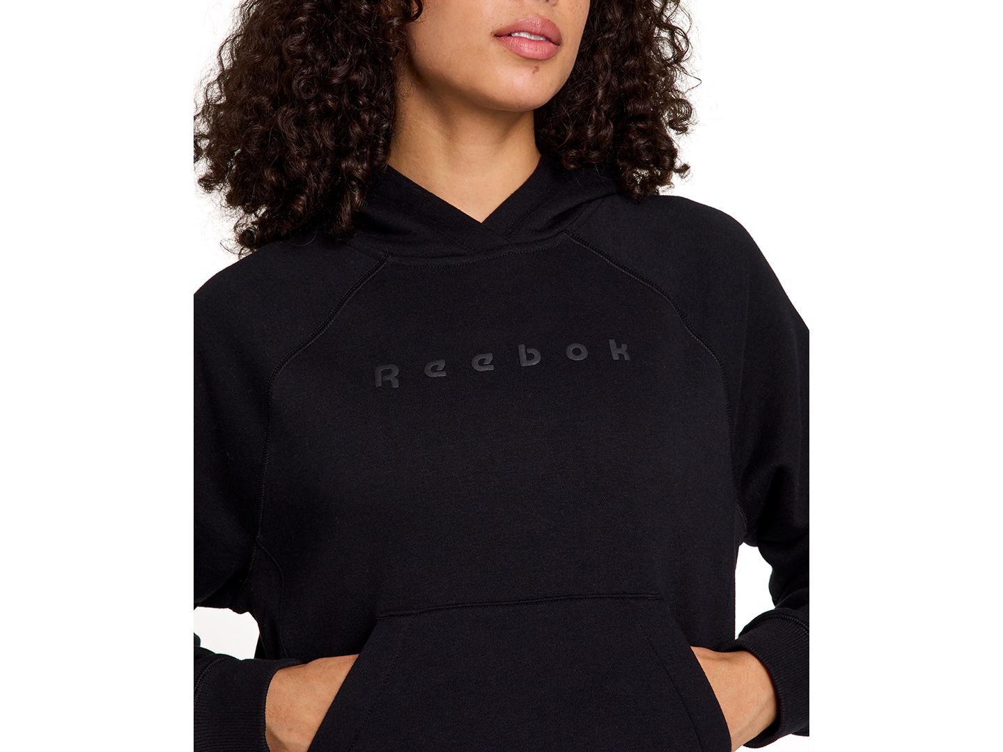 Женское худи Reebok Kangaroo Pocket, цвет: Чёрный — фото 3