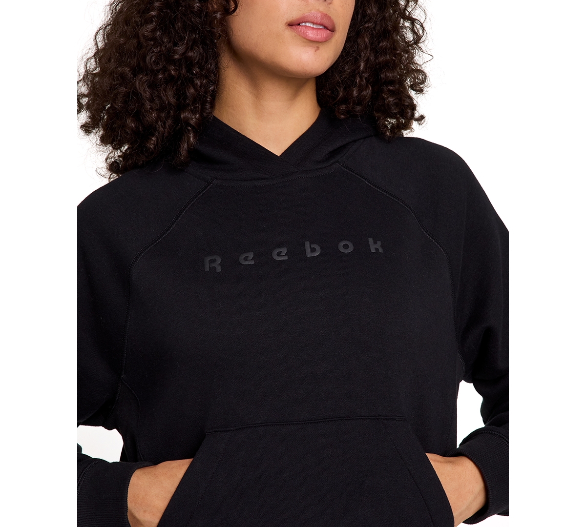 Reebok Women's Kangaroo Pocket Hoodie In Black