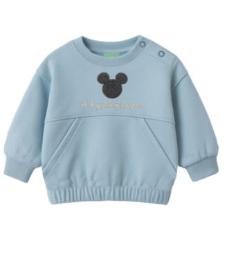 Baby Boys' Mickey Mouse Long Sleeve Sweatshirt and Pants, 2-Piece Set