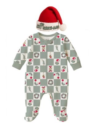 Baby Boys' My 1st Grinch-Mas Coverall and Hat, 2-Piece Set
