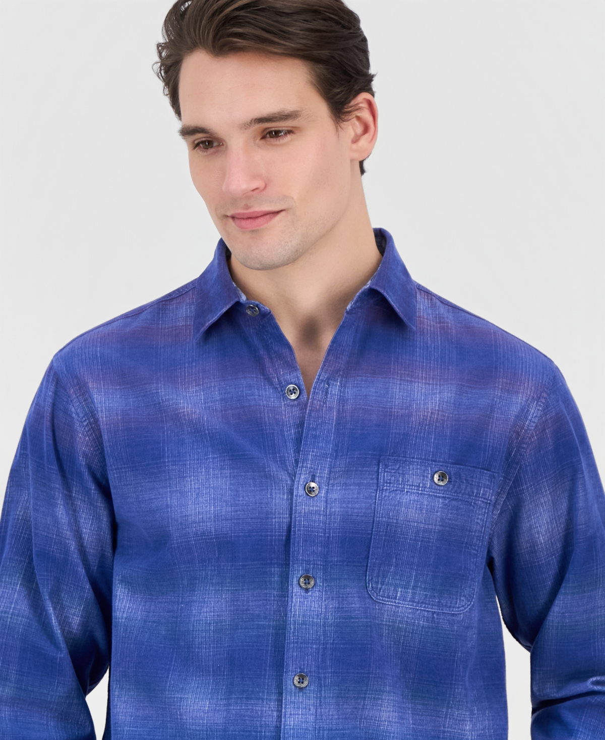 Tommy Bahama Men's Coastline Cord Sunset Long-Sleeve Plaid Button-Front Shirt
