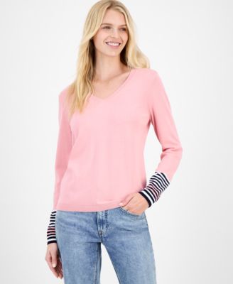 Women's Cotton V-Neck Sweater